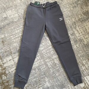 PUMA Joggers Mens Quite Shade White Noize MEDIUM gray rainbow NEW NWT